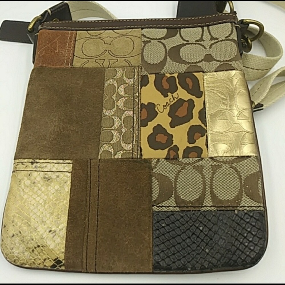 Coach Patchwork Design Adjustable Strap Crossbody… - image 4